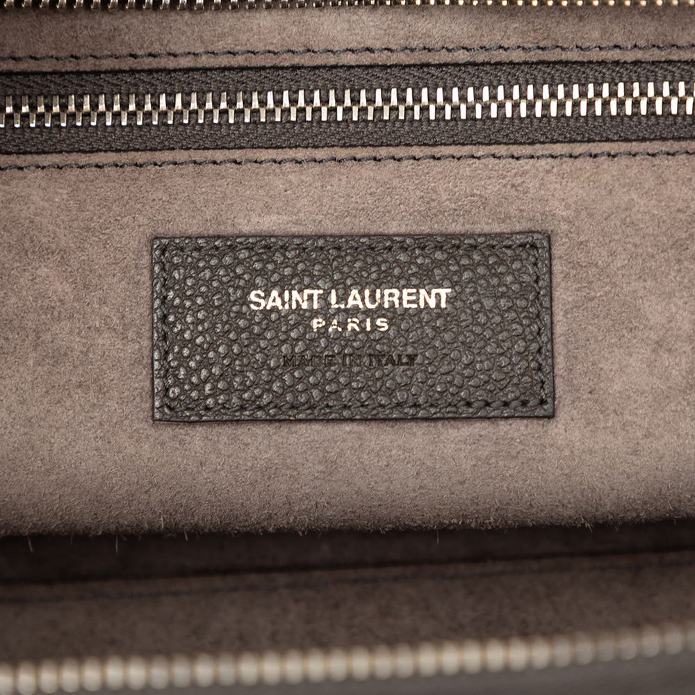 Pre-Loved Saint Laurent Small Leather and Suede Rive Gauche Cabas Tote - Picture 5 of 7